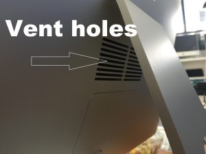 ent holes on 27 inch iMac